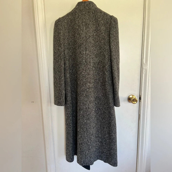 Vintage Black and White Felted Wool Winter Peacoat Coat | S/M - Picture 7 of 7